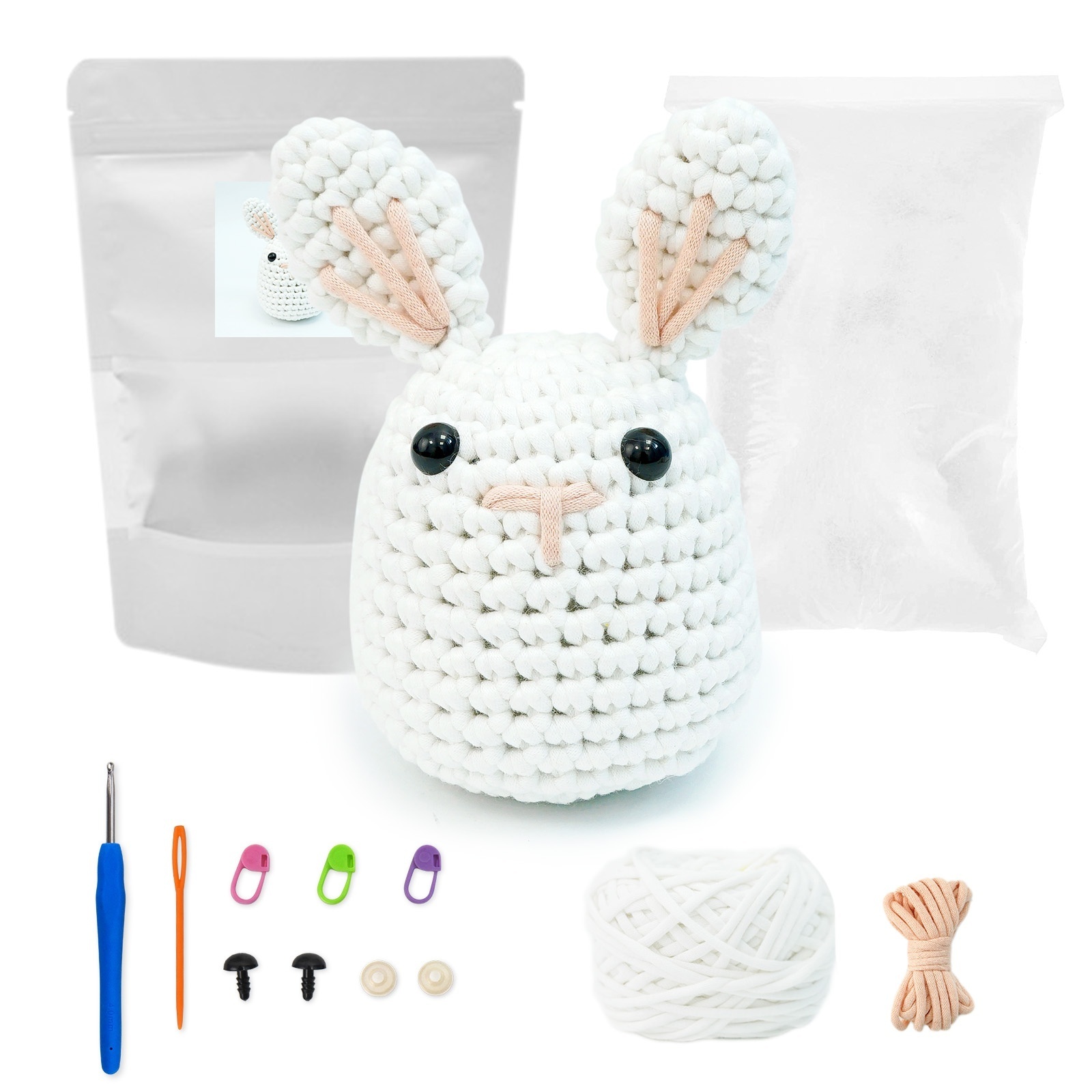 amigurumi kit de crochet kit hook with yarn accessories with bag for beginners adults crochet animals kit