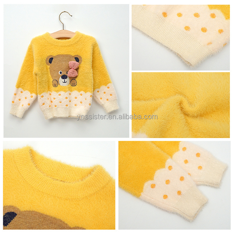 Warm Winter Cute Teddy Bear Sweater Girl Clothes Children Baby Knitwear With Sweater