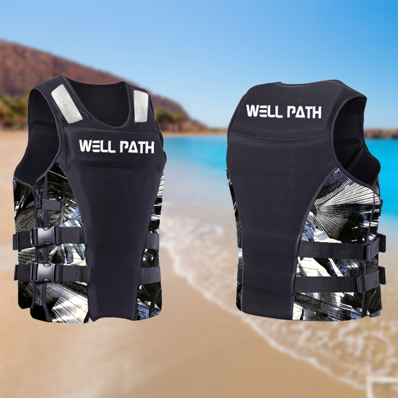 Wellpath Profession SBR diving fabric Aid Survival Neoprene Life Jacket Portable Floating Life Vest Surfing Diving Rafting 3029