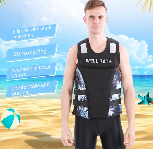 Wellpath Profession SBR diving fabric Aid Survival Neoprene Life Jacket Portable Floating Life Vest Surfing Diving Rafting 3029