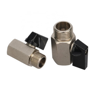 BSPT male to female air compressor valves,water gas oil shut off valve,1/8" 1/4" 3/8" 1/2" threaded brass manual mini ball valve