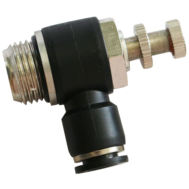 SL4-01 speed control valve 1/8'' thread 4MM tube Push-in pneumatic air flow regulator throttle valve fitting