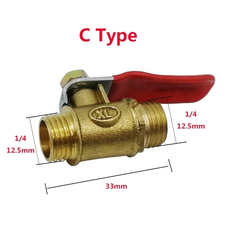 Lead-free forged brass in-line ball shut off valve BSPT male female brass ball valve