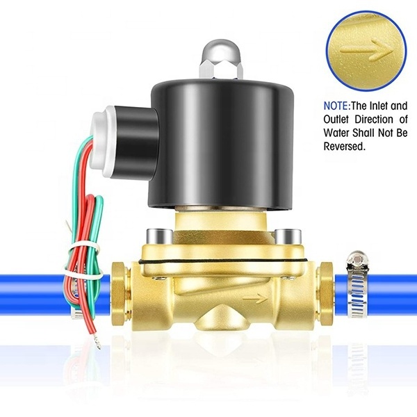 Brass electric solenoid valve for water,normally closed direct acting DN15 DN20 12V/24V/220V/110V 2/2 Way oil air solenoid valve