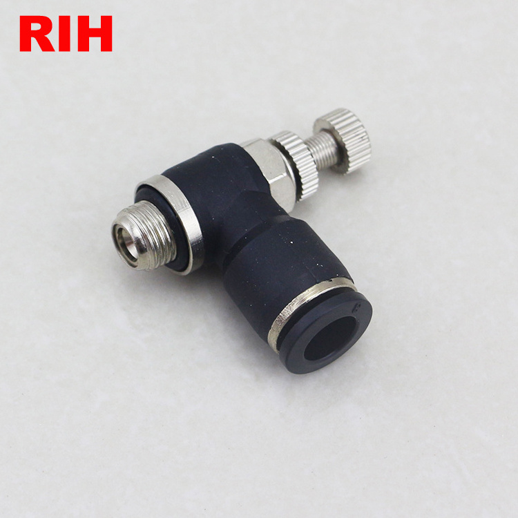 SL4-01 speed control valve 1/8'' thread 4MM tube Push-in pneumatic air flow regulator throttle valve fitting