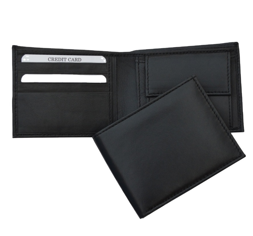 Men's Wallet Made from Genuine Leather Spacious to carry Cards Currency Travel Business Students Daily Usage Muddy Black Color