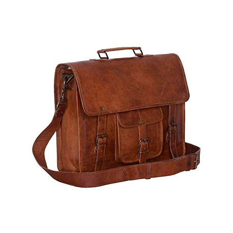 Best Selling Mens Briefcase Genuine Leather Genuine Leather Water Resistant Durable Expandable Unisex Leather Briefcases