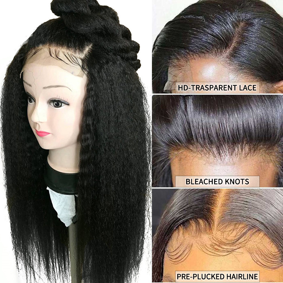 Unprocessed 10a Mongolian Human Virgin Hair Wig For Black Women YesWigs Kinky Straight Short Pixie Cut Full HD Lace Closure Wig