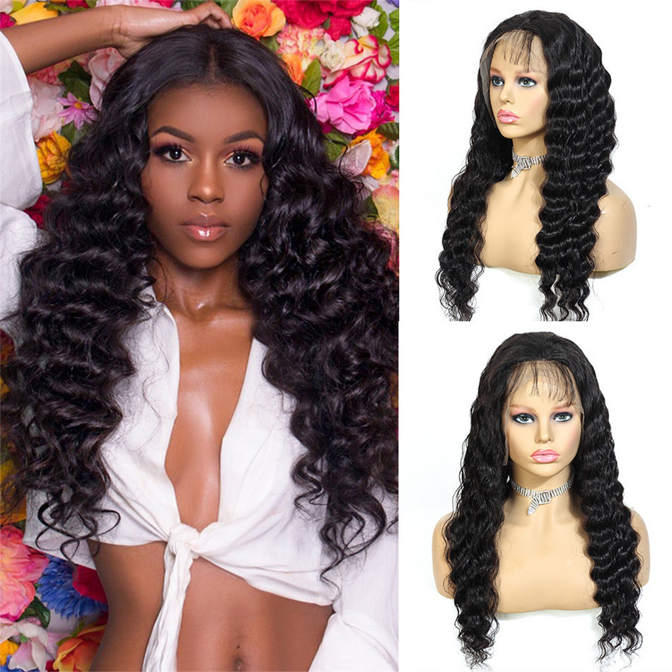 YesWigs Full Customization Loose Wave Glueless Wig Dropshipping Mink Brazilian Human Virgin Hair Lace Front Wig With Baby Hair