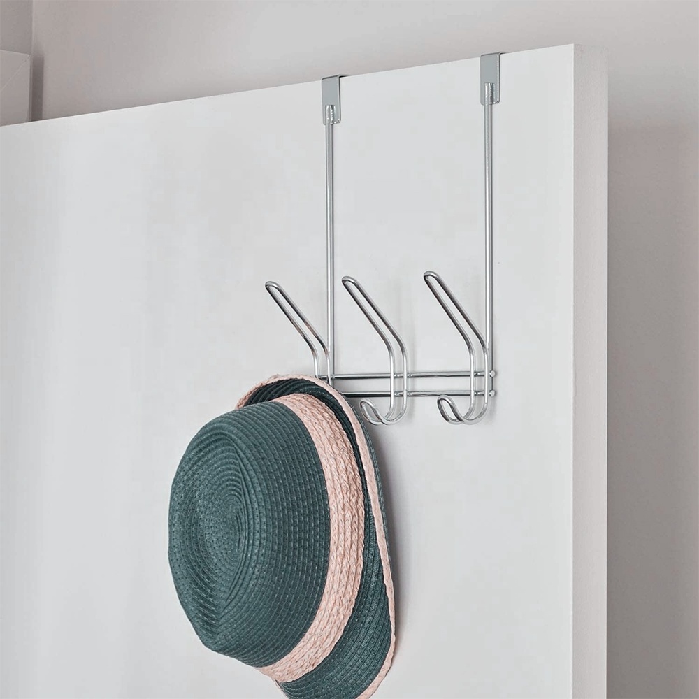 Stainless Steel Customized Over The Door Closet Bedroom Hat Storage Holder Cap Hook Hat Hooks For Baseball Caps