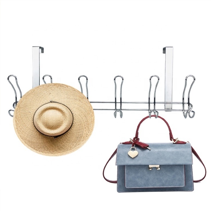 Home Organizer Over The door Hook 12 Door stop Hook Rack Decorative Metal over the door hook hanger For Clothes Coat Rack