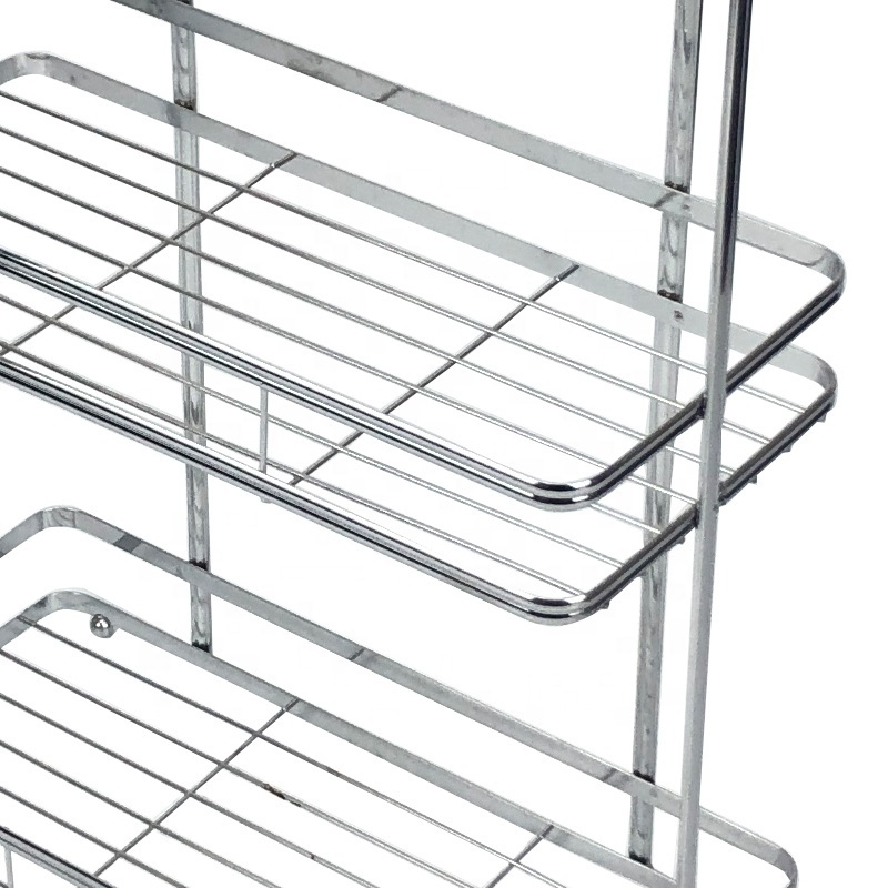 Malaysia Style Toilet Storage Rack Bathroom Organizer 3 Tier Bathroom Shelf Rack Organiser Storage Shelves With Screw Drilling