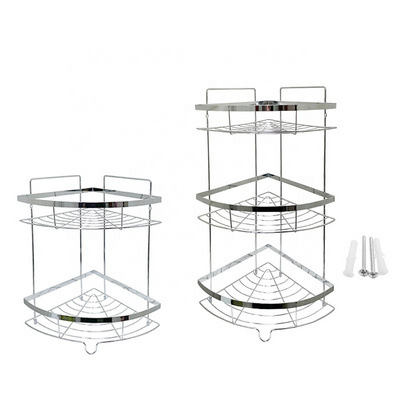 Stainless Steel 2 3 Tier Hanging Bathroom Storage Shower Caddy Shelf Organizer Rack Corner Shower Caddy Bathroom Shelf