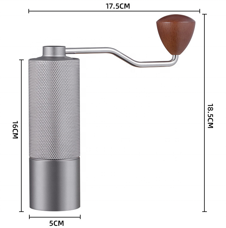 Customized Logo Portable Wholesale Stainless Steel Manual Burr Adjustable Coarseness Coffee Grinder