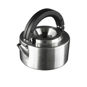 1.7L Tea kettle Stainless Steel  Hot Water Fast to Boil Brushed with Black Handle and Capsule Bottom