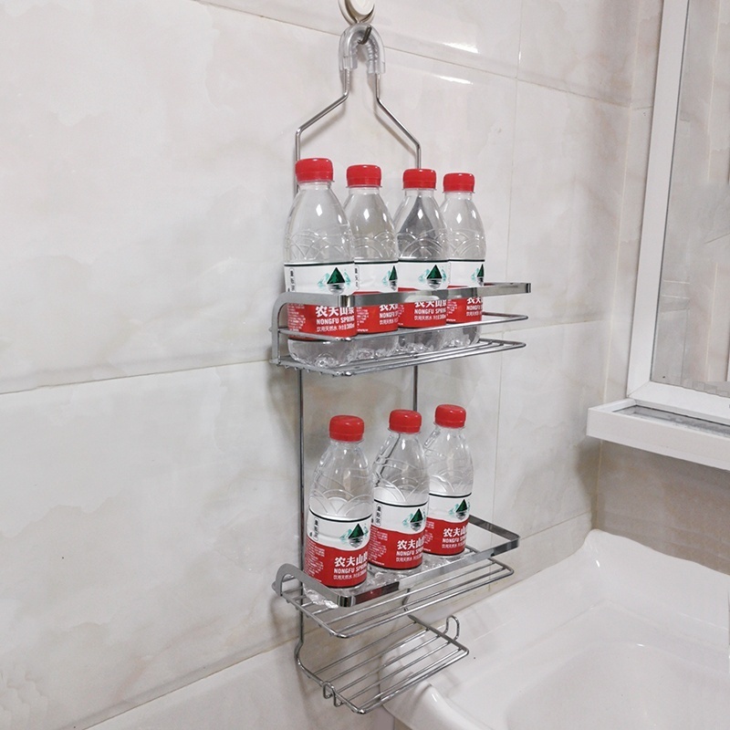 High Quality Slim Metal Hanging Shower Caddy Stainless Steel Shower Caddy With Strong Iron Soap Holder