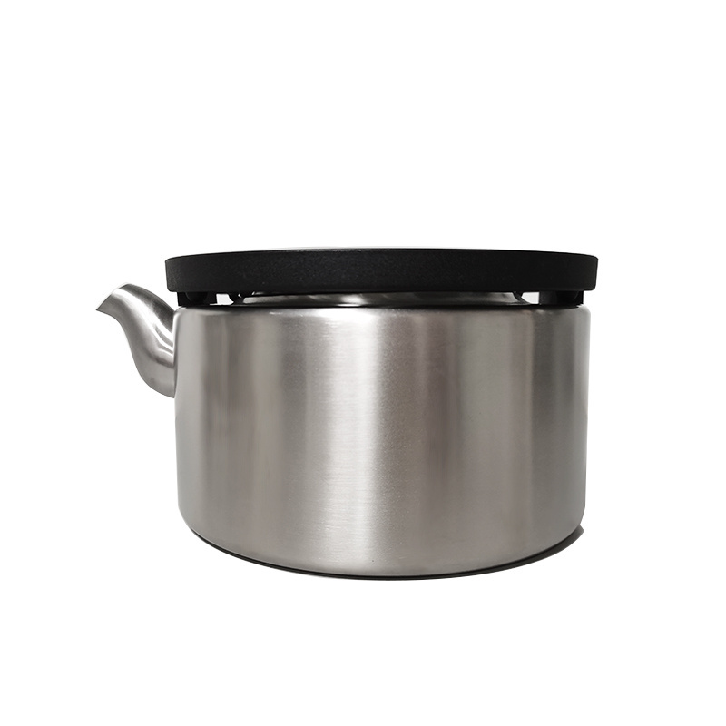 1.7L Tea kettle Stainless Steel  Hot Water Fast to Boil Brushed with Black Handle and Capsule Bottom