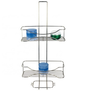 Modern Minimalist Stainless Steel Shower Caddy 3 Tier Bathroom Organizer Rack Soap dish Shaver Holder Wire Bathroom Shelf