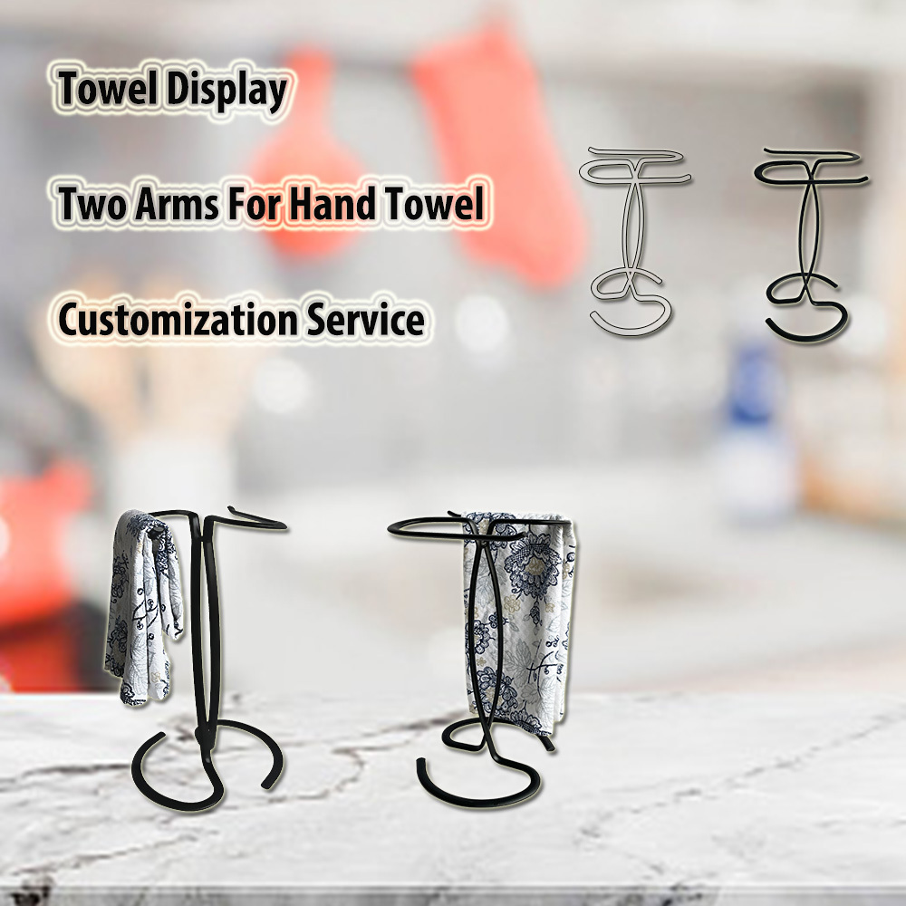 T-Shape Countertop Bath Hand Towel Holder Stand Accessories Free Standing Bathroom Towel Rack For Bath Table Stand