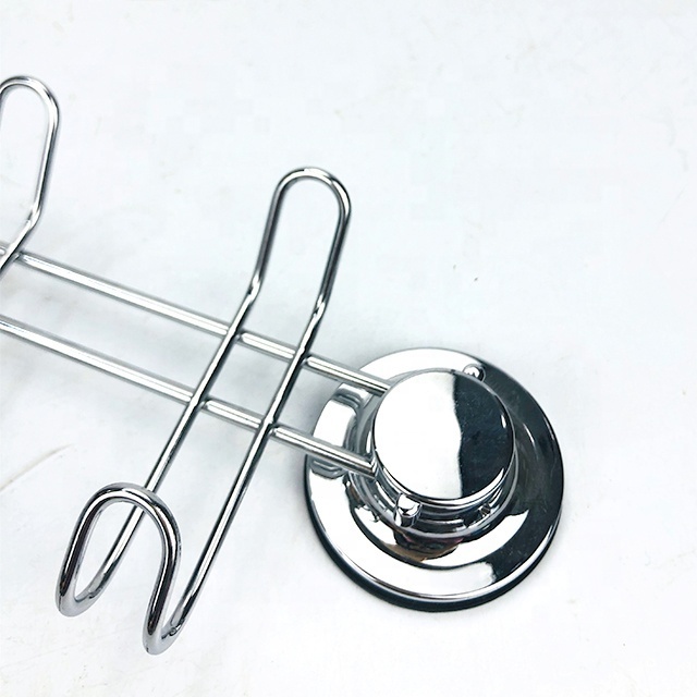 Factory Directly Supply Chrome Suction Cup Coat Hooks Rack For Shower