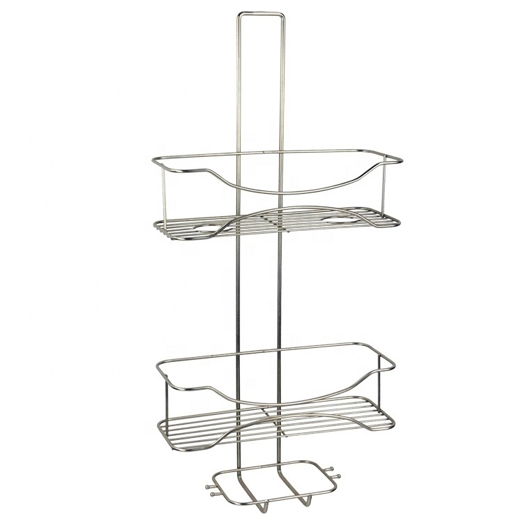 Modern Minimalist Stainless Steel Shower Caddy 3 Tier Bathroom Organizer Rack Soap dish Shaver Holder Wire Bathroom Shelf