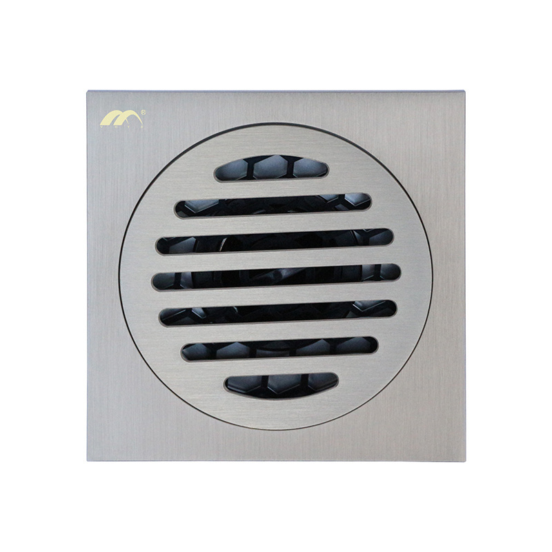 Smooth Chrome Plated Tile Insert Square Drain Trap Brass Floor Waste Floor Trap Drains Sink Brass Shower Floor Drain