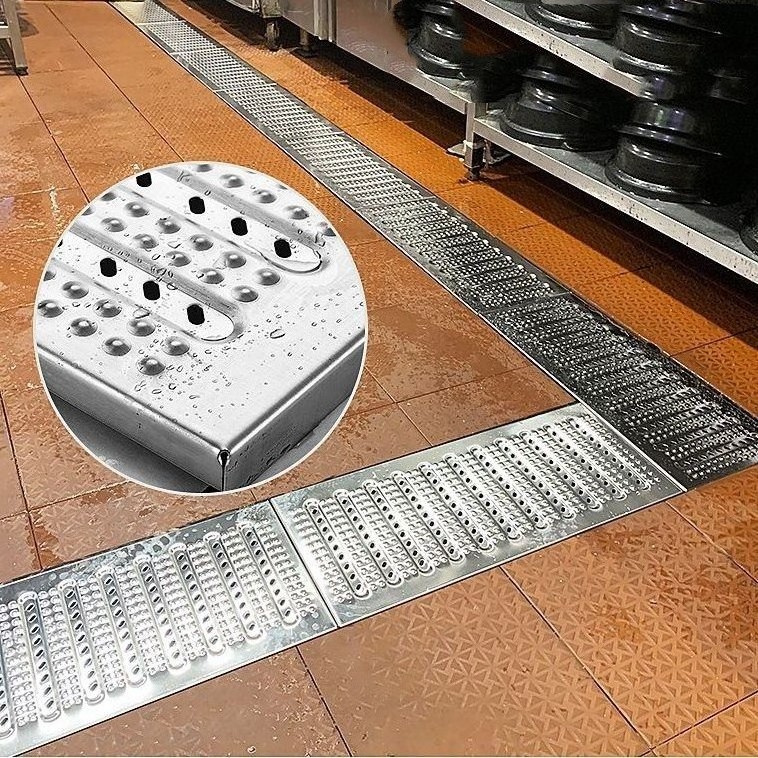 Aluminum Outdoor Drain Grate Swimming Pool Garage Floor Drain Cover Drain Outdoor Drainage Channel