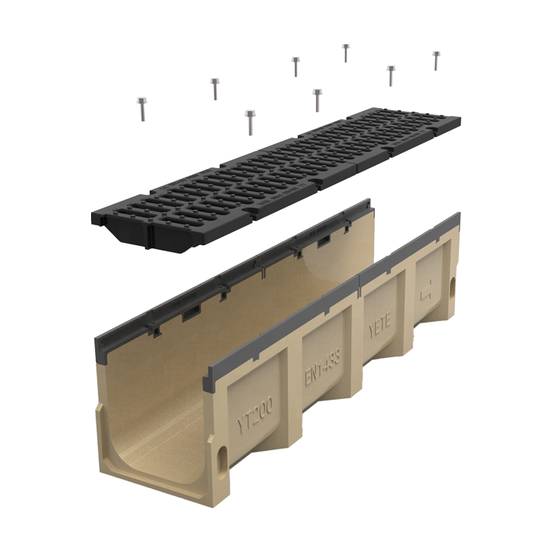 Factory Sales Popular Heavy Duty Polymer Concrete Drainage Channel with Ductile Cast Iron Grating