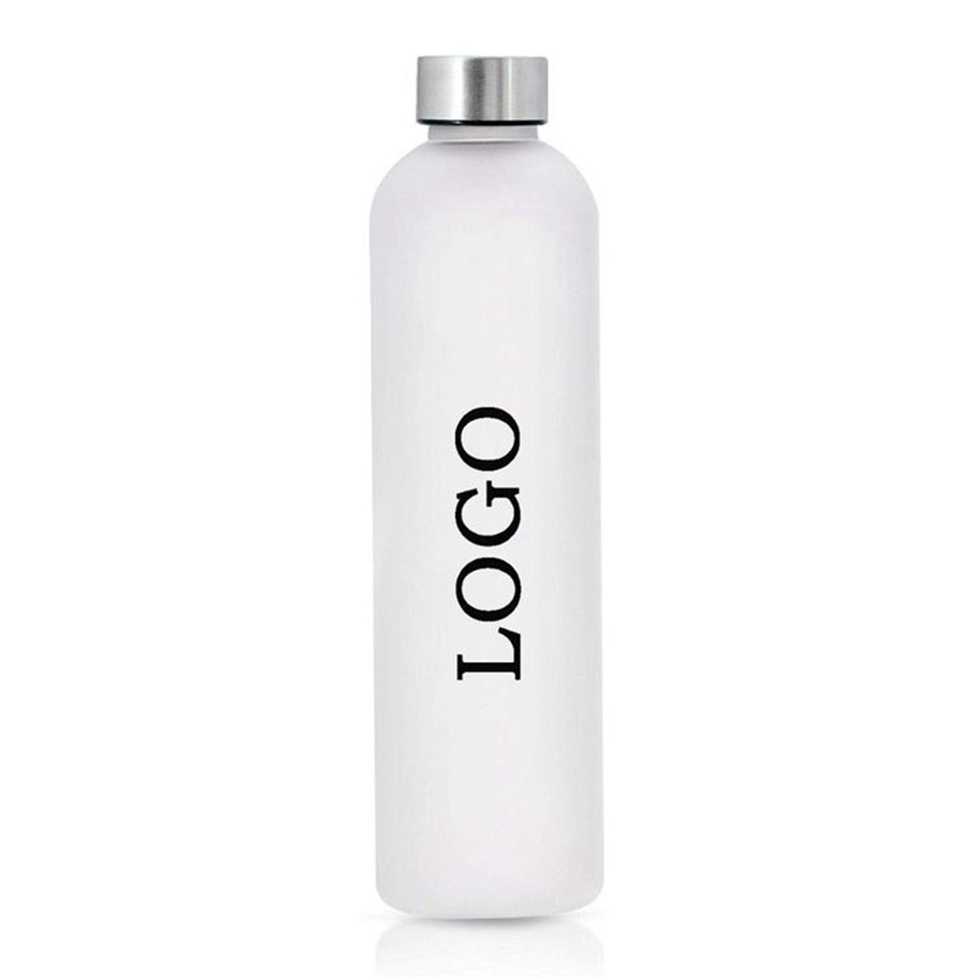 Colorful 32 oz Customize borosilicate fitness sport glass water bottle with time stamp stainless steel lid