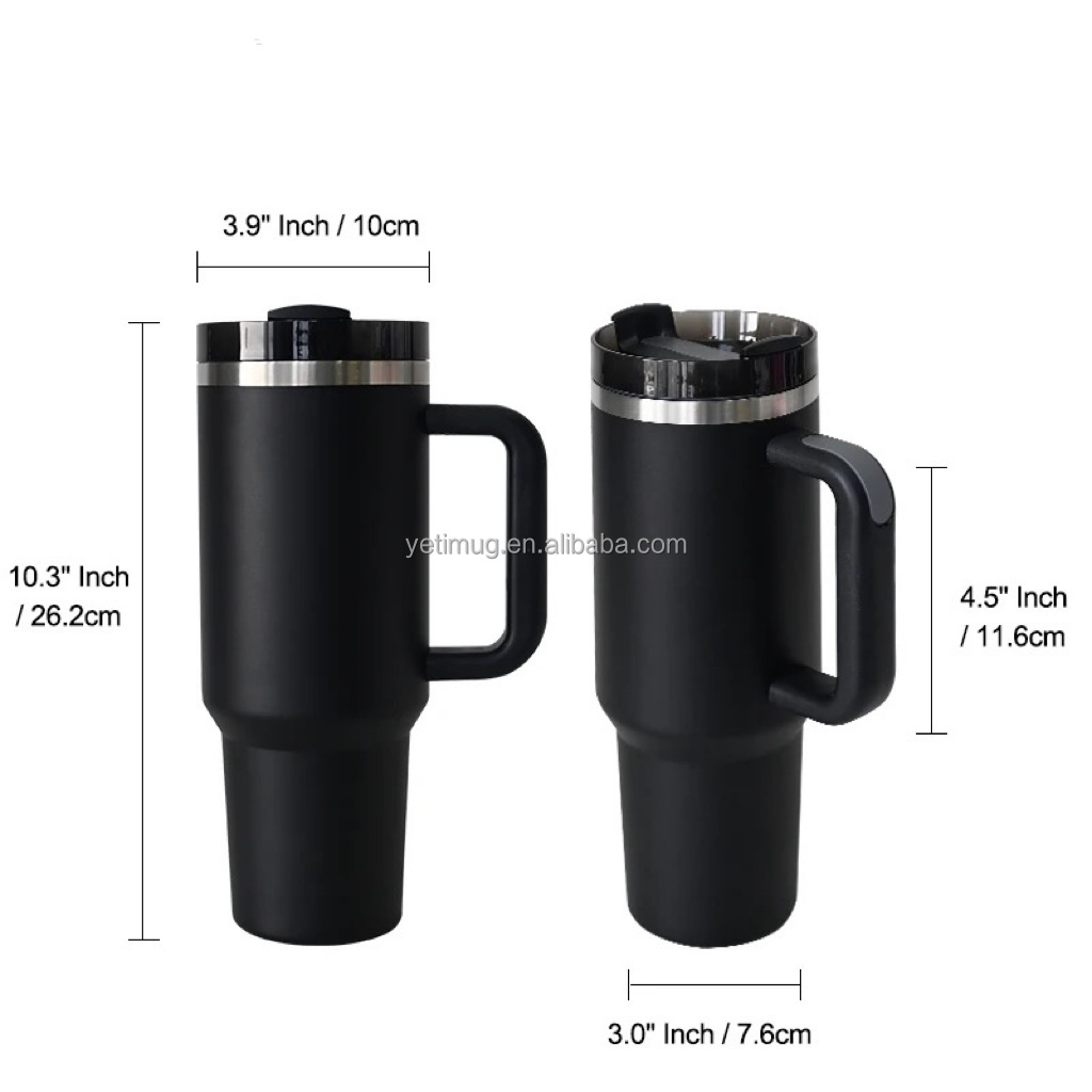 2024 Hot Sale Custom Logo 40oz Tumbler Cups 304 Stainless Steel Vacuum Mug Insulated 40oz Tumbler With Handle and Lids