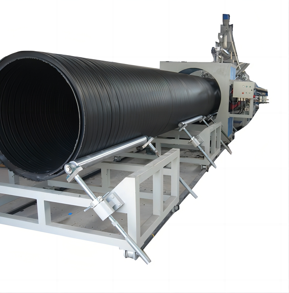 Large Diameter HDPE Hollow-wall Coiled Pipe Extrusion Line/hdpe double wall corrugated pipe making machine