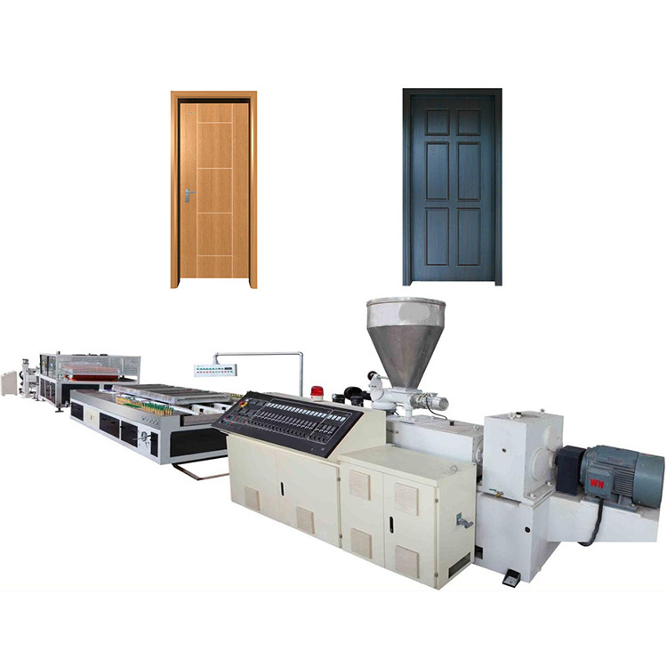 Wood Plastic Composited Product Making Machine/PVC WPC Door Floor Decorative Profile Board Panel Extrusion Production Line