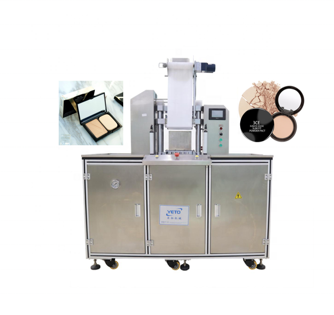 YETO SPA automatic aluminum plate power pressing eye shadow facial powder compact making machine