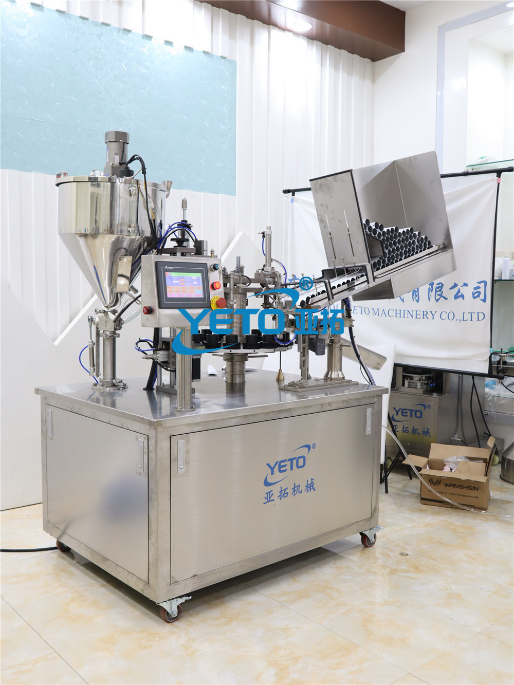 YETO Professional fully automatic cosmetic aluminum metal tube filling folding sealing machine price