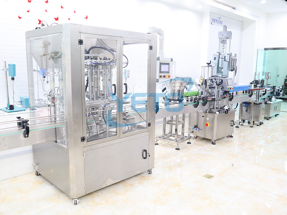 YETO Straight line type automatic liquid filling capping machine for shampoo ,gel ,cosmetic cream lotion