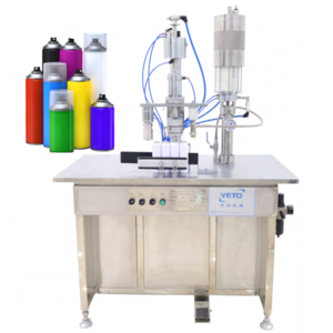 Semi automatic 3 in 1 aerosol can filling machine for air freshener sunscreen spray filling and sealing machine