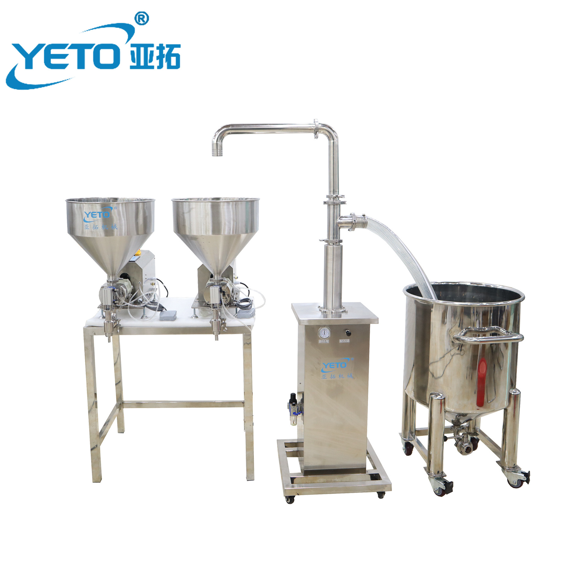 High viscosity thick cream paste butter Mayonnaise ketchup sauce jam food filling machine rotor lobe pump filling machine