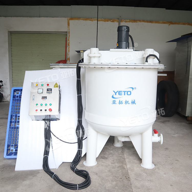 500L Anti Corrosive Material Polypropylene Mixer Heating Tank For Chemical Liquid Product Cleaner Bleach Corrosion Product