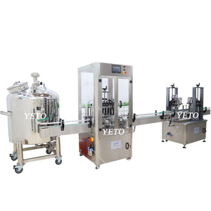 YETO Factory price automatic perfume glass aluminum bottle vacuum pressure filling crimping liquid fragrance making machine