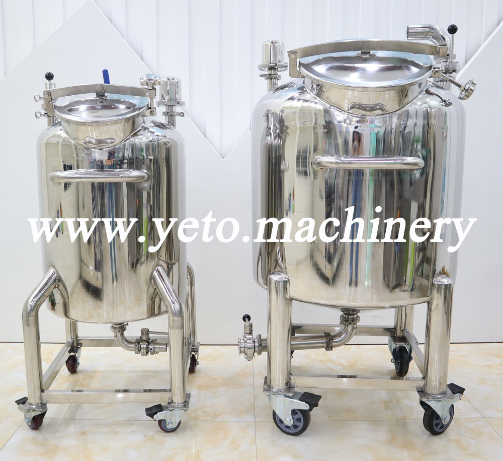 100-5000 gallon movable stainless steel storage tanks equipment for storing chemical cosmetic liquids lotion cream oil water