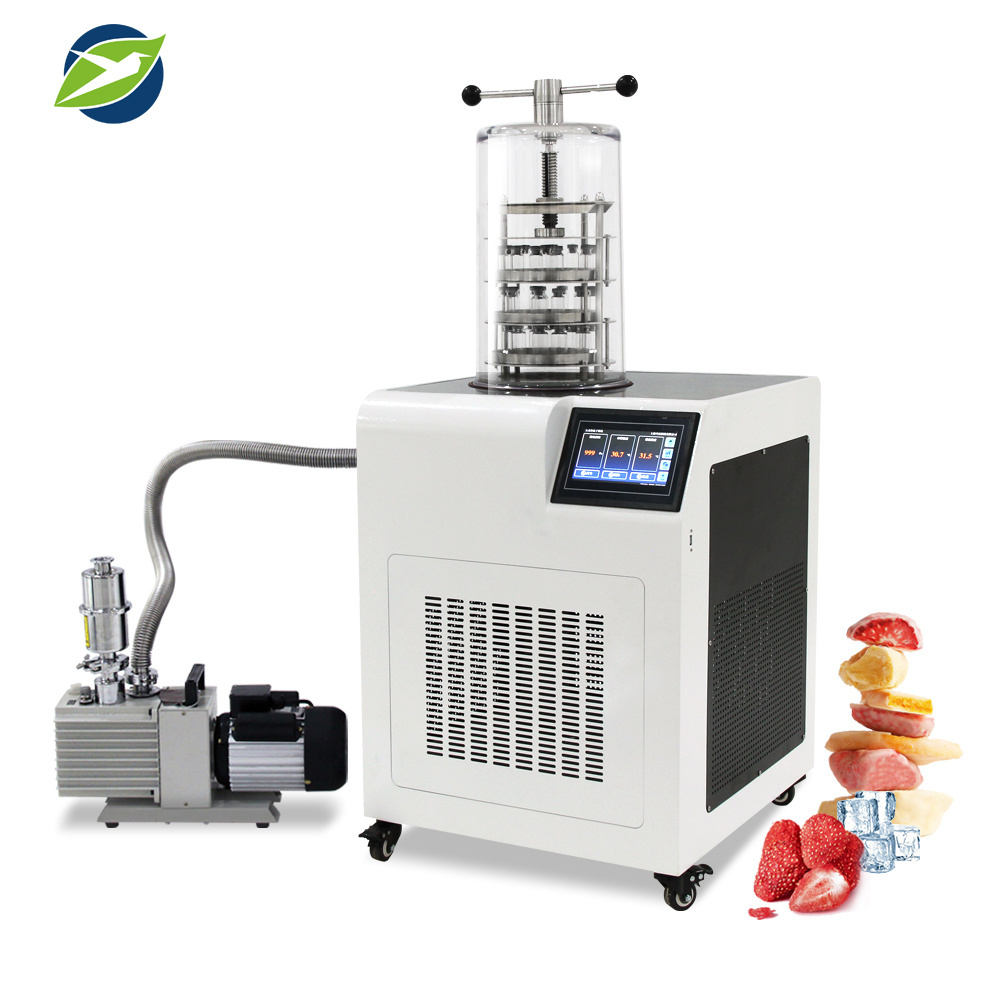 Yetuo LGJ-12B Vertical and movable Fruit  soil vegetable Home  Manual gland type Lyophilizer Vacuum freeze dryer machine