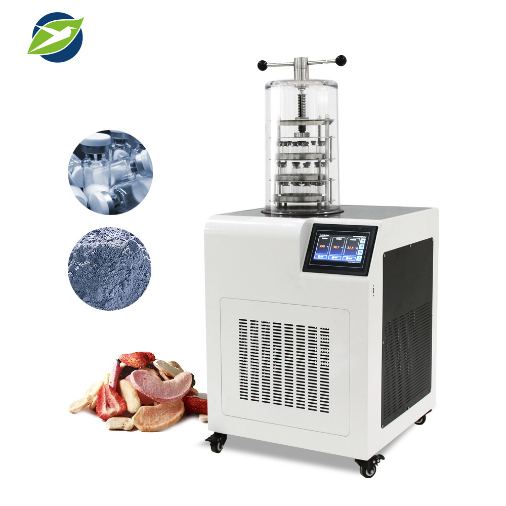 Yetuo LGJ-12B Vertical and movable Fruit  soil vegetable Home  Manual gland type Lyophilizer Vacuum freeze dryer machine