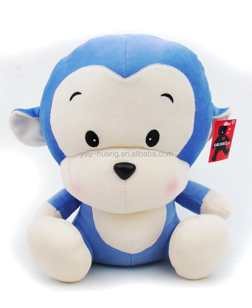 Custom plush blue monkey stuffed animal plush toy supplier manufacturer