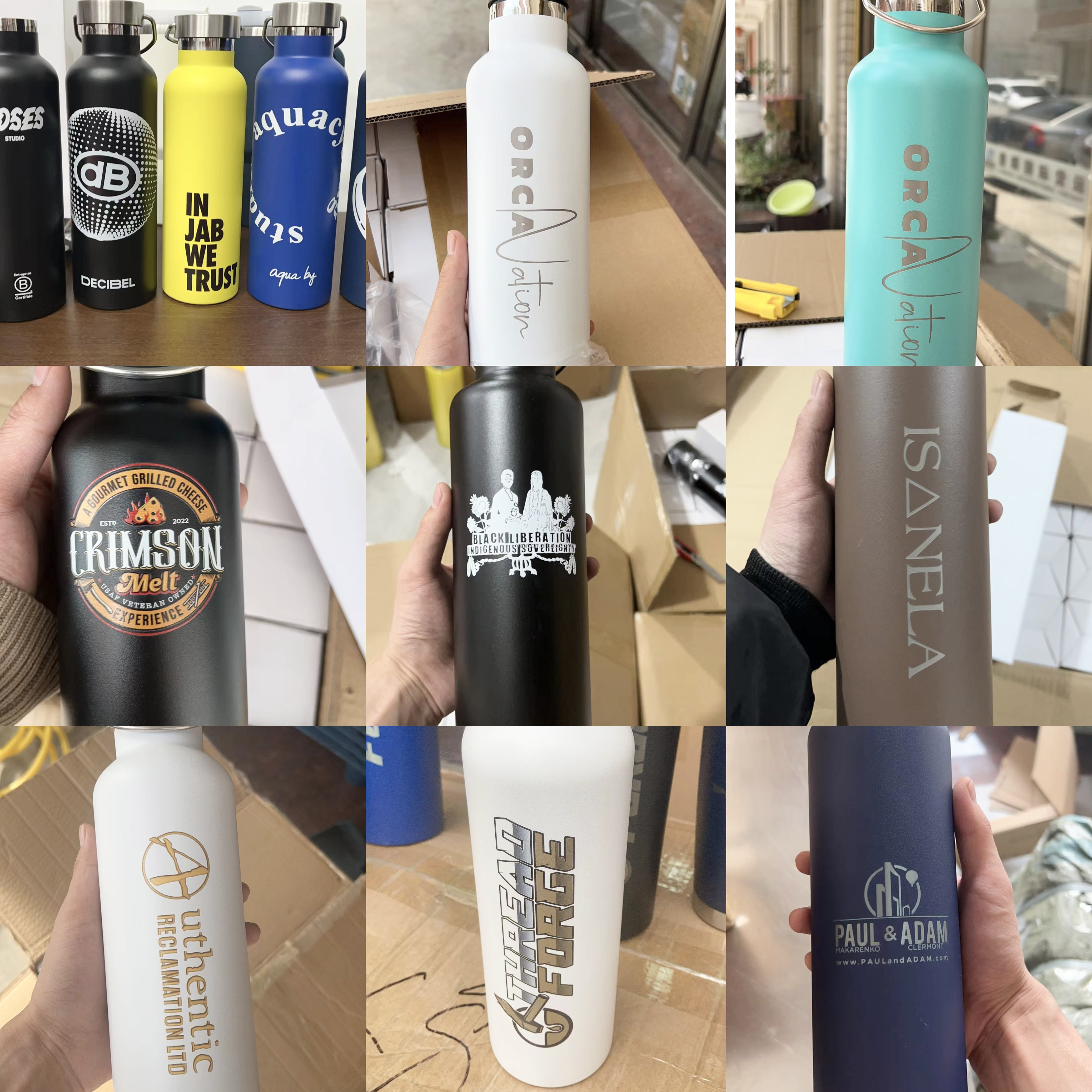 Sport Water Bottle With Straw Lid Big Mouth Stainless Steel Double Walled Vacuum Flask Insulated Water Bottle