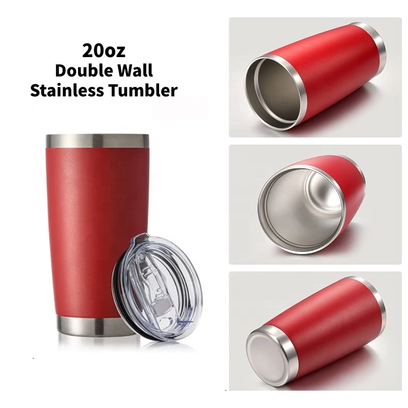 Stainless Steel 20oz Tumbler Vacuum Insulated Water Coffee Tumbler Cup with Magnetic cover