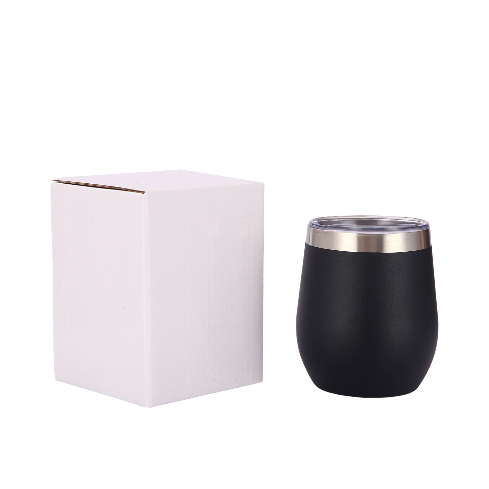 Thermal Insulated Mug 12oz Tumbler Wine Glasses Vacuum Insulated Stainless Steel Coffee Tumbler With Lid