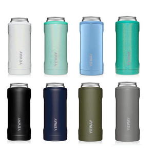 12oz Insulated Skinny Can Cooler Double-Walled Stainless Steel Drink Holder Buckets for Slim Beer Can for Tall Skinny Cans