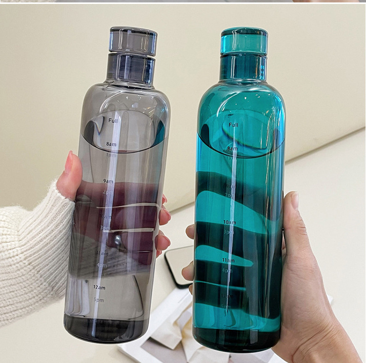 Yeway Hot sell 500ml/750ml reusable water bottle glass wholesale glass water bottles borosilicate glass water bottle with time