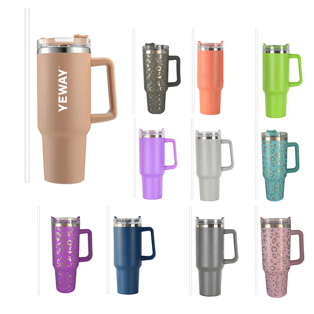 Tazas Para Cafe Thermos Mug New Hot Sell Sublimation Blanl Coffee Mug With Lid Stainless Steel 40Oz Coffee Tumbler