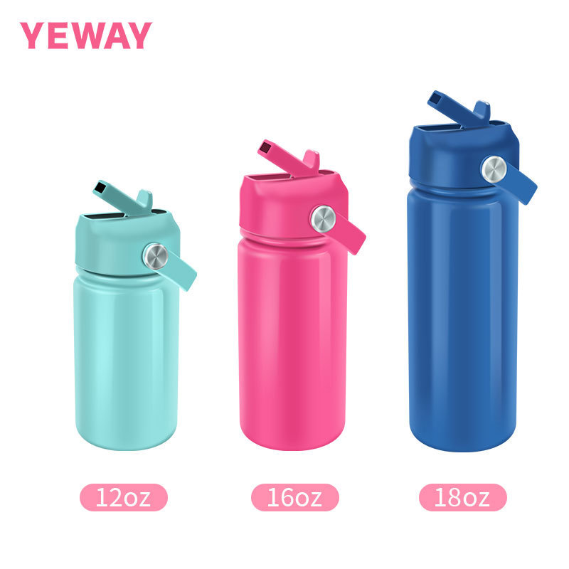 Yeway  Warehouse 12Oz Stainless Steel Insulated Blank Kids Sublimation Tumbler Baby Water Bottle With Flip Top Lid